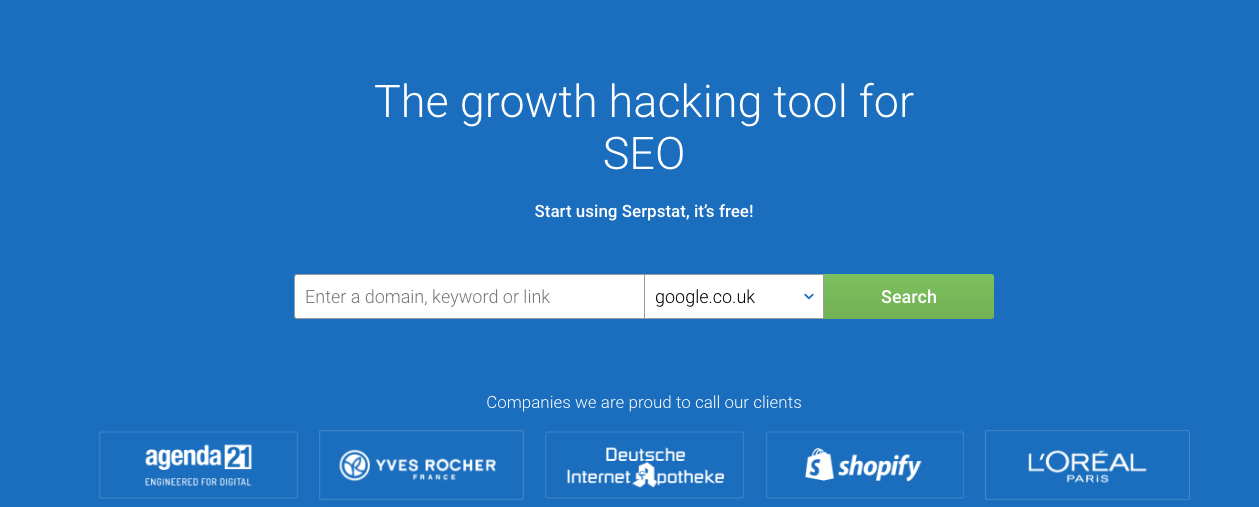 Serpstat Growth hacking tool for SEO