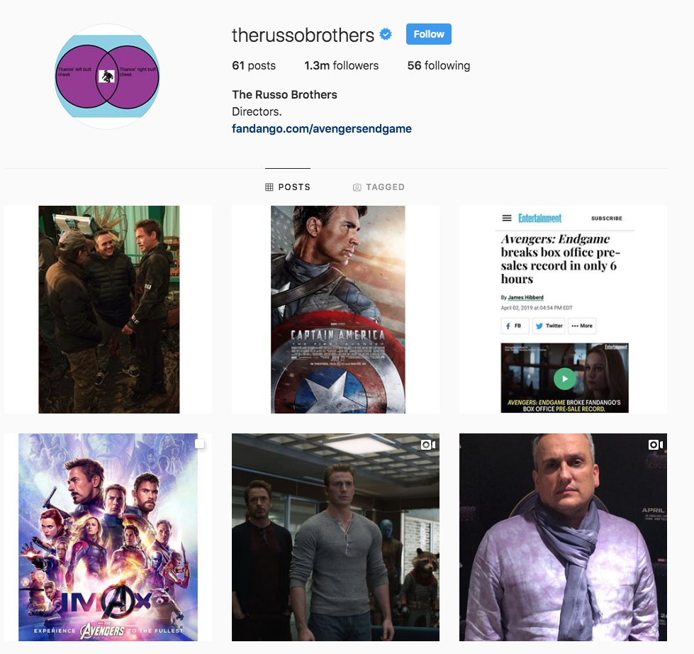 Russo Brothers Instagram