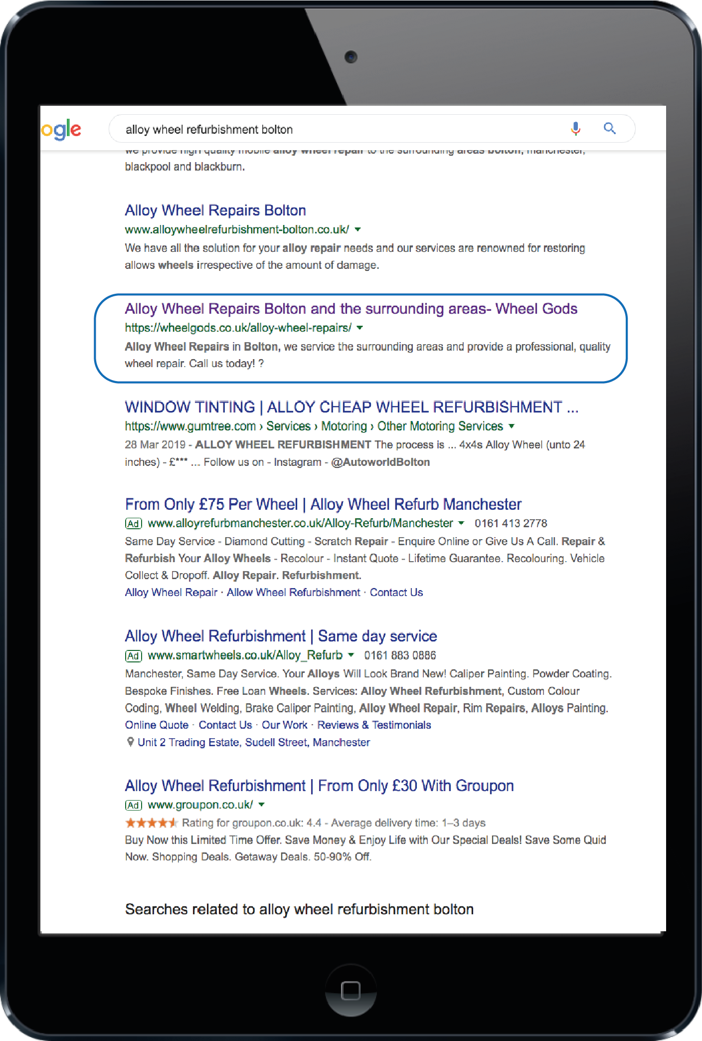 tablet for case study google rankings on tablet