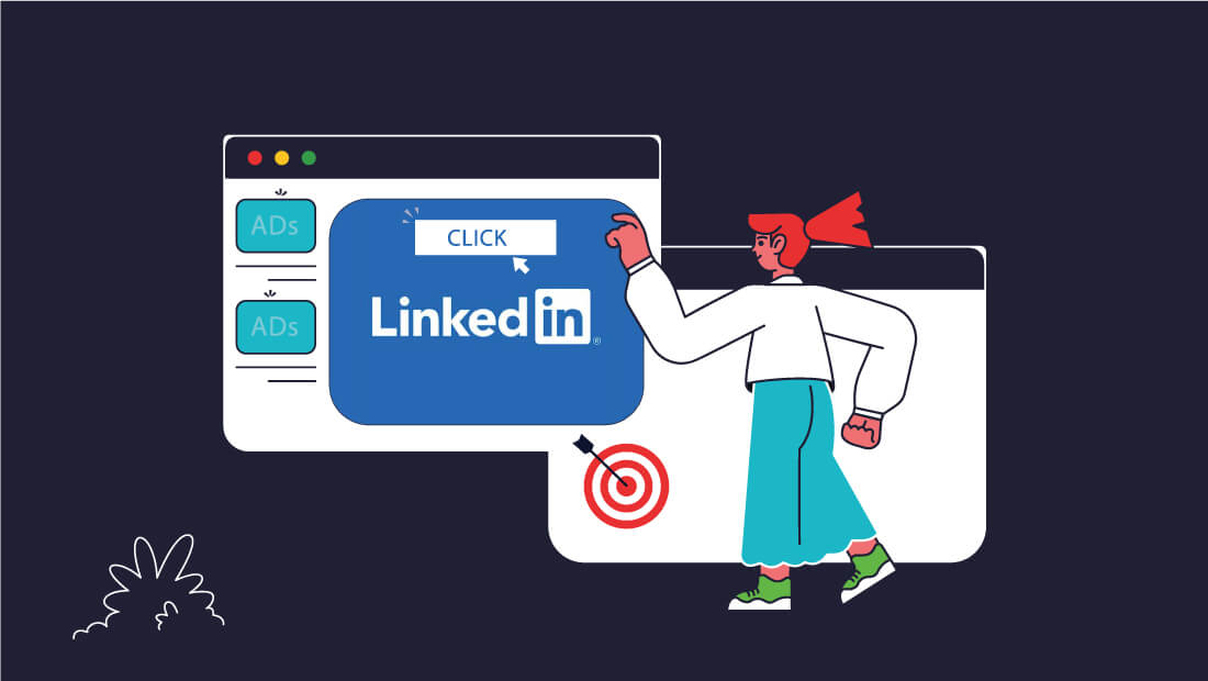 Person Pointing to LinkedIn on Screen